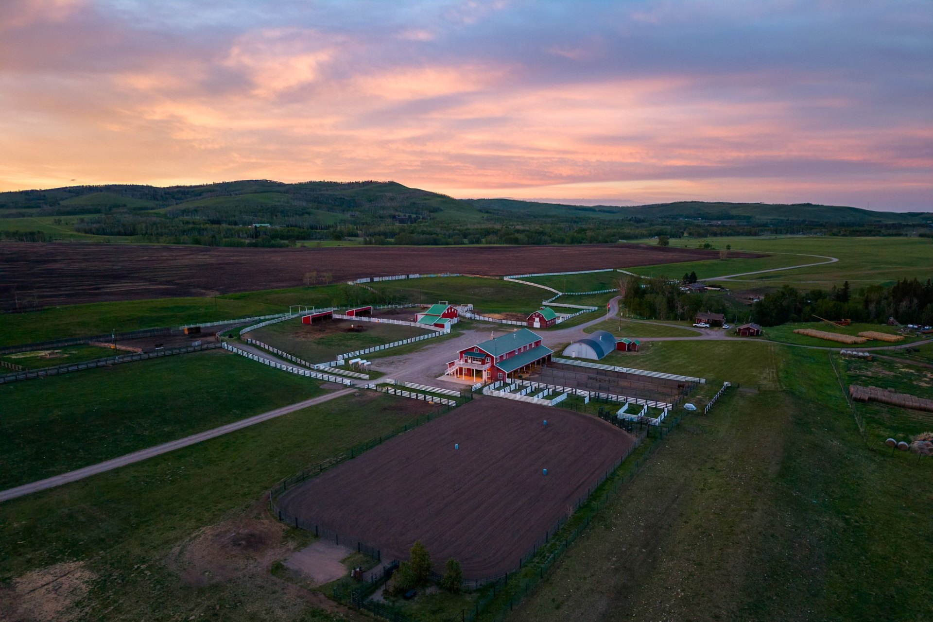 Sunset over Legacy Sky Ranch
